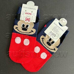 4/$12 💥🆕 Mickey Mouse Adult Themed Character No Show Socks | 4390